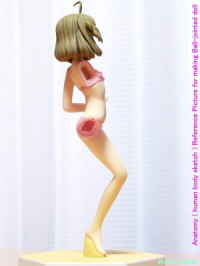 Anatomy ( human body sketch ) Reference Picture for making Ball-jointed doll WAVE BEACH QUEENS 1/10 Scale PVC Figure Sasami-San@Ganbaranai : Sasami Tsukuyomi [ photo : OLYMPUS E-300 & PENTACON auto 50mm F1.8 Muluti Coating ]